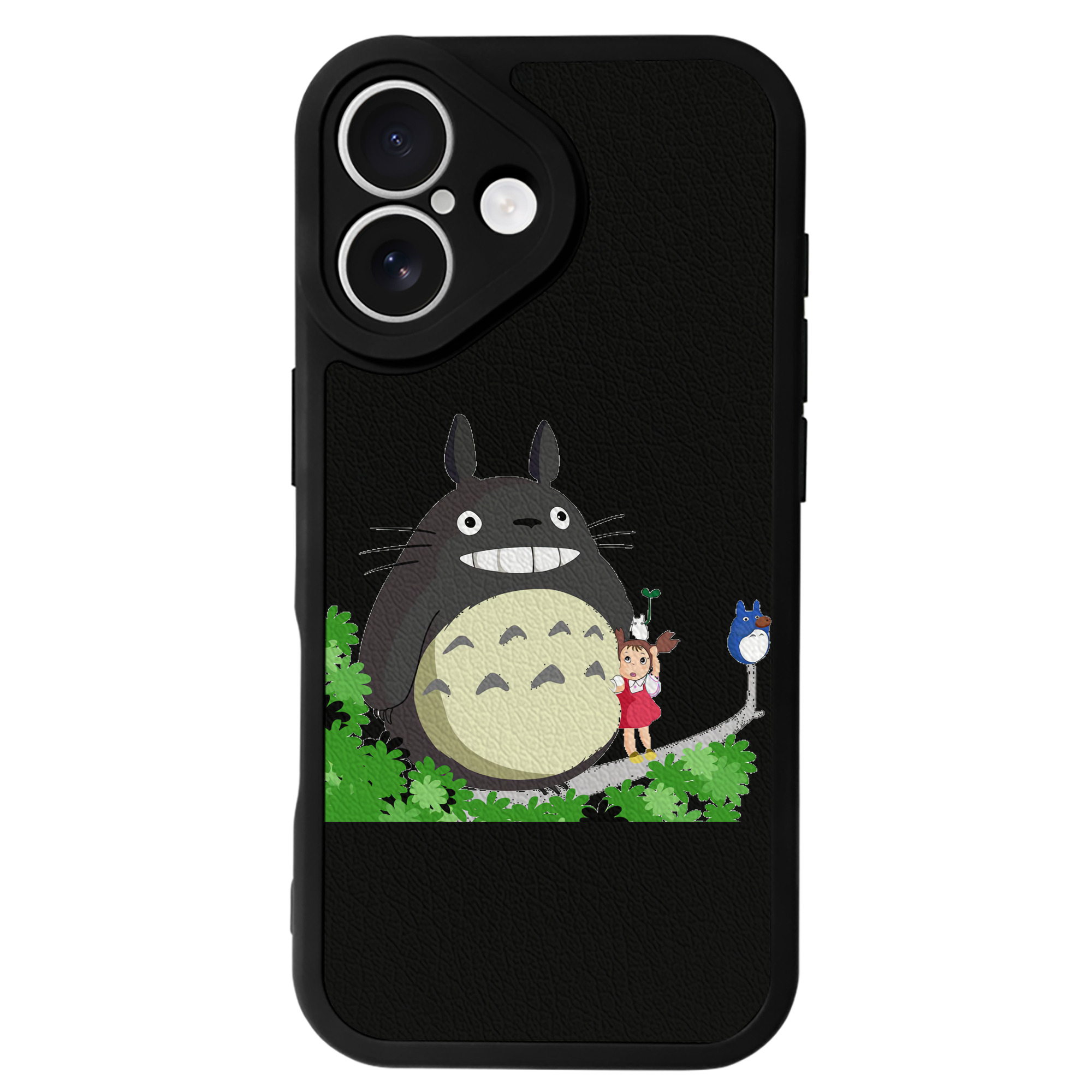 （画像用） となりのトトロ 草壁メイ 草壁サツキ My Neighbor Totoro Satsuki Kusakabe Mei Kusakabe 【iPhone 16シリーズ対応】シリコンスマホケース（レザー調） 材質：シリコン